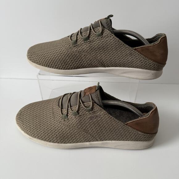 Olukai Alapa Li Shoes Mens 9.5 Knit Casual Lace Up Slip On Olive Mesh Trainer - Picture 8 of 9
